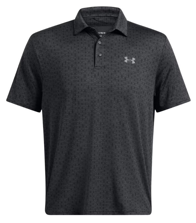 Under Armour Playoff 3.0 Printed heren polo, anthracite/black/castlerock
