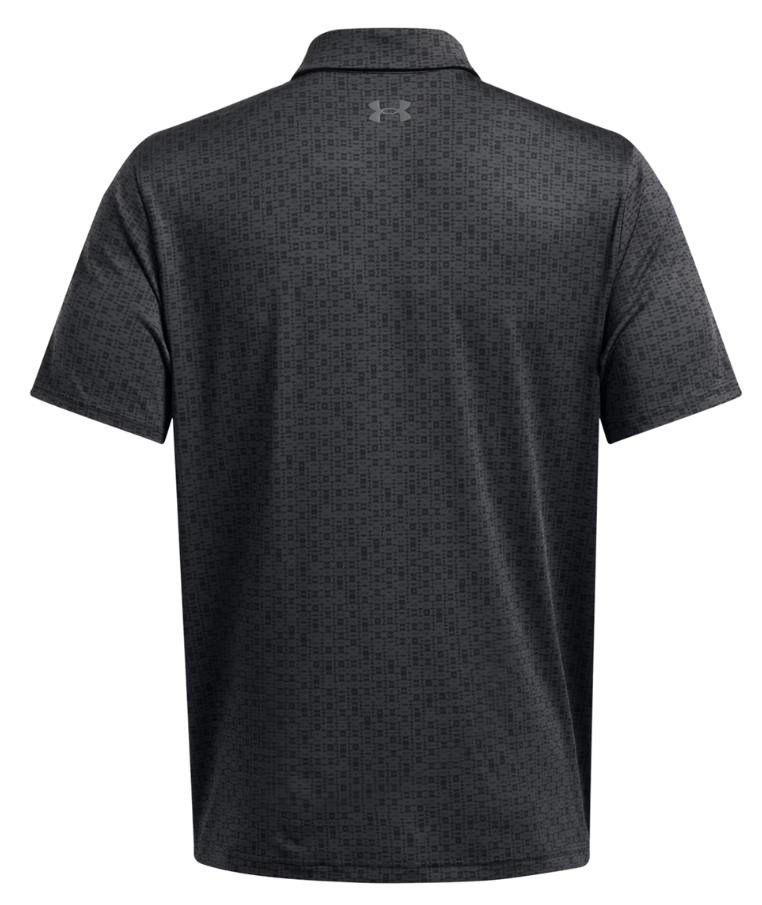 Under Armour Playoff 3.0 Printed heren polo, anthracite/black/castlerock