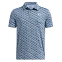 Under Armour Playoff Printed junior polo, lichtblauw