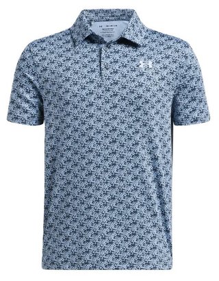 Under Armour Playoff Printed junior polo, lichtblauw