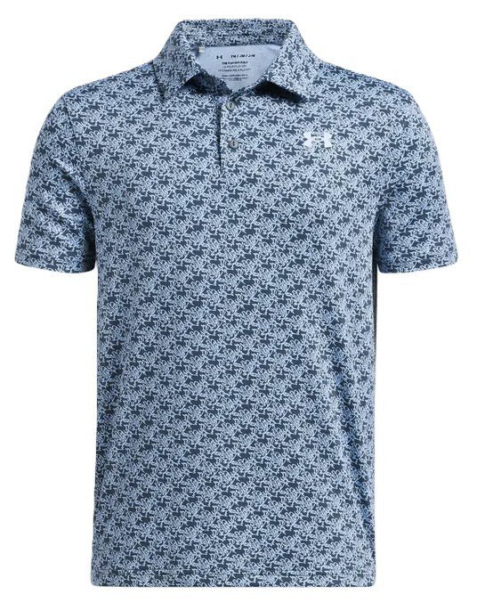 Under Armour Playoff Printed junior polo, lichtblauw