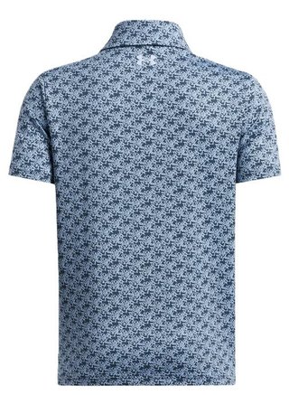 Under Armour Playoff Printed junior polo, lichtblauw