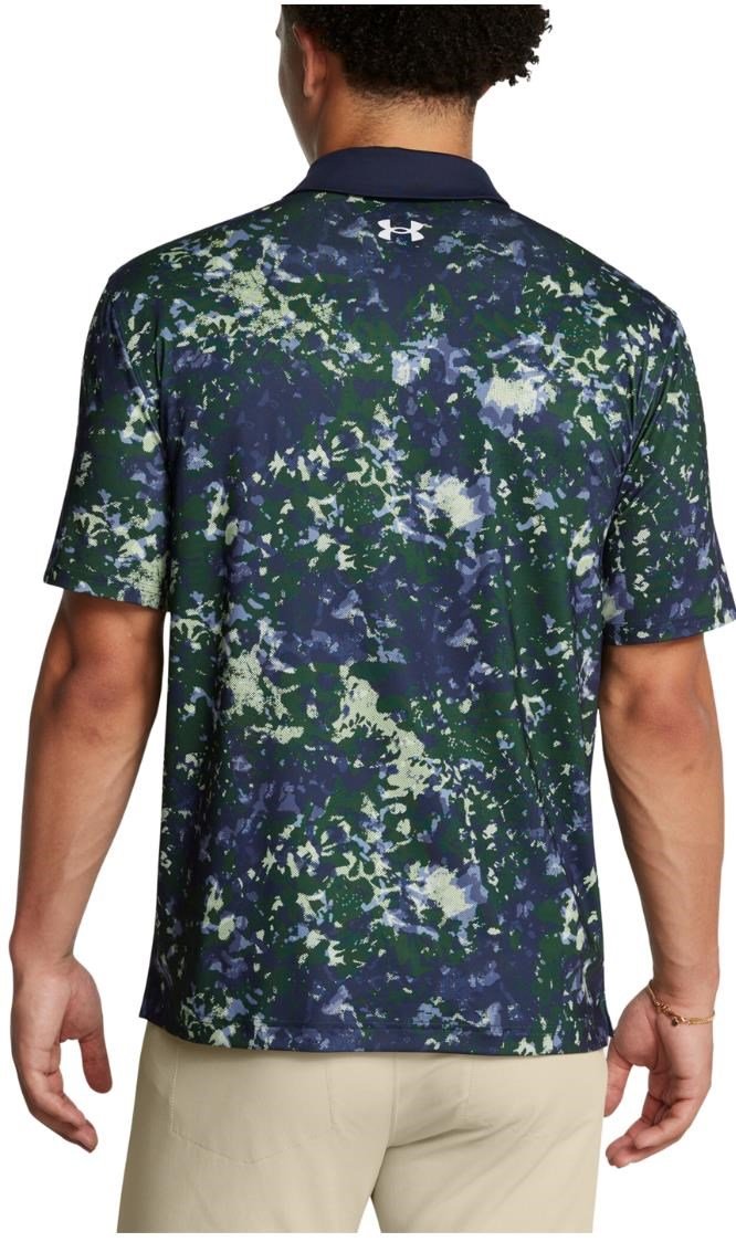Under Armour T2G Printed heren polo, retro green/midnight navy