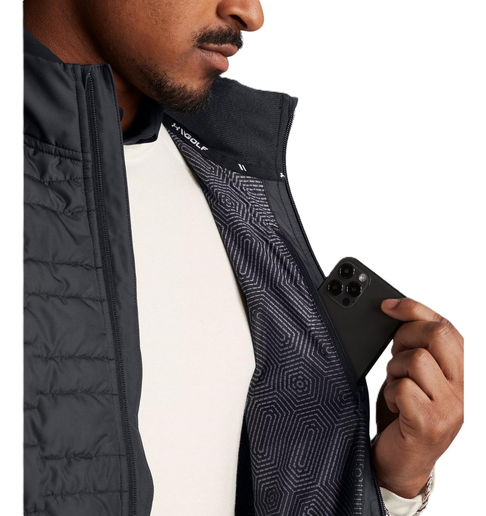 Under Armour Drive Pro Insulated heren vest, zwart/metallic silver