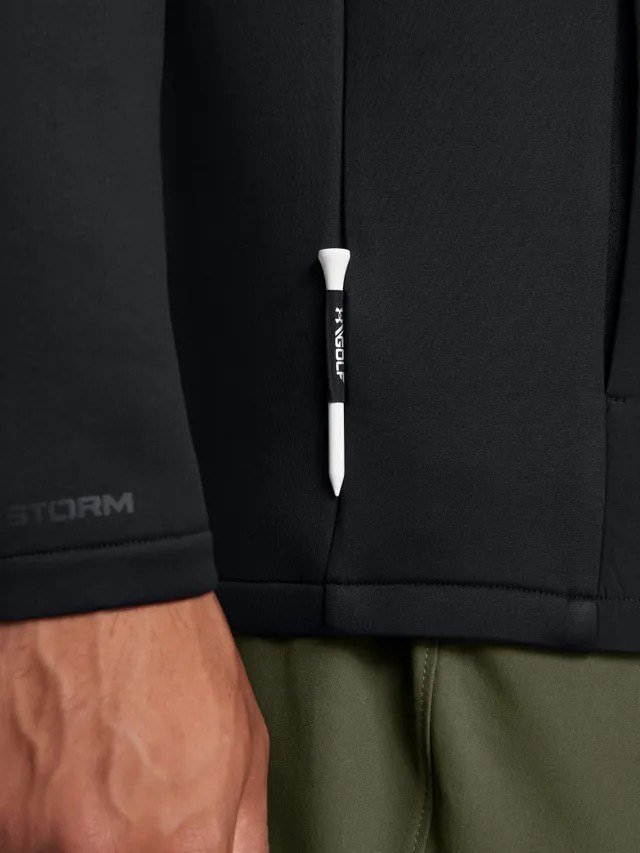 Under Armour Drive Pro Storm Hybrid 1/2-Zip heren sweater, zwart
