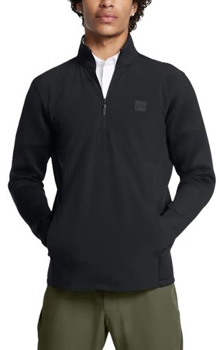 Under Armour Drive Pro Storm Hybrid 1/2-Zip heren sweater, zwart