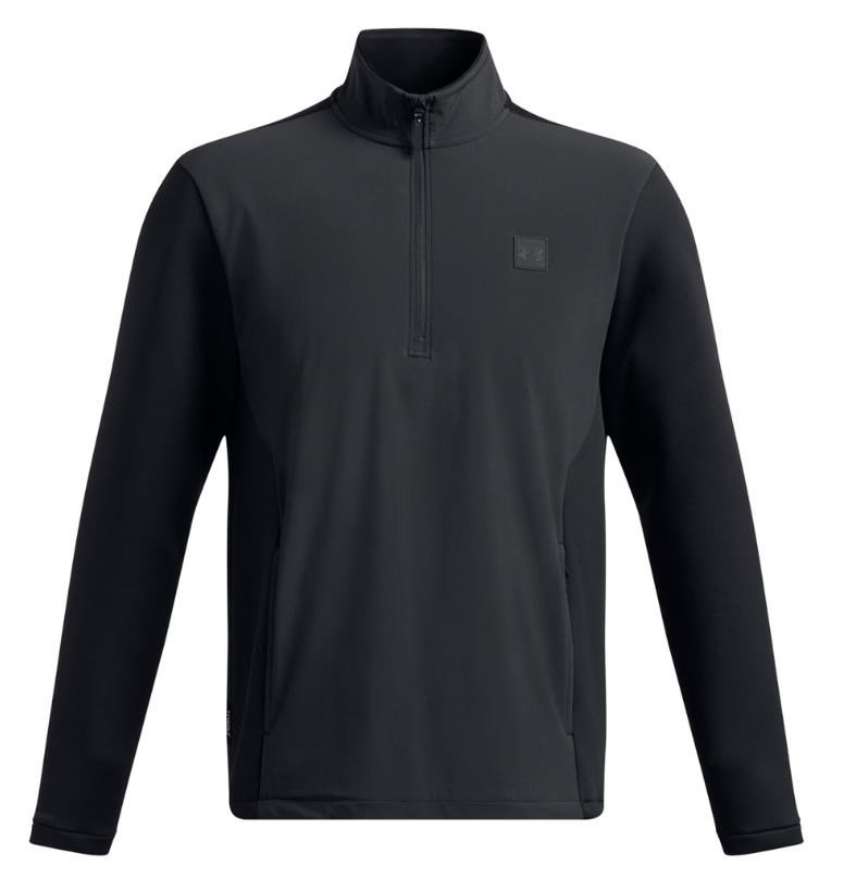 Under Armour Drive Pro Storm Hybrid 1/2-Zip heren sweater, antraciet/zwart/metallic zilver