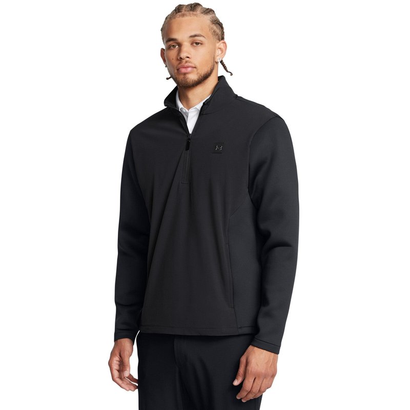 Under Armour Drive Pro Storm Hybrid 1/2-Zip heren sweater, antraciet/zwart/metallic zilver