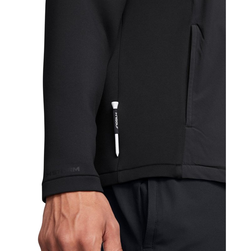 Under Armour Drive Pro Storm Hybrid 1/2-Zip heren sweater, antraciet/zwart/metallic zilver