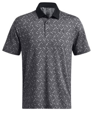 Under Armour Playoff 3.0 Check Jacquard heren polo, zwart/wit