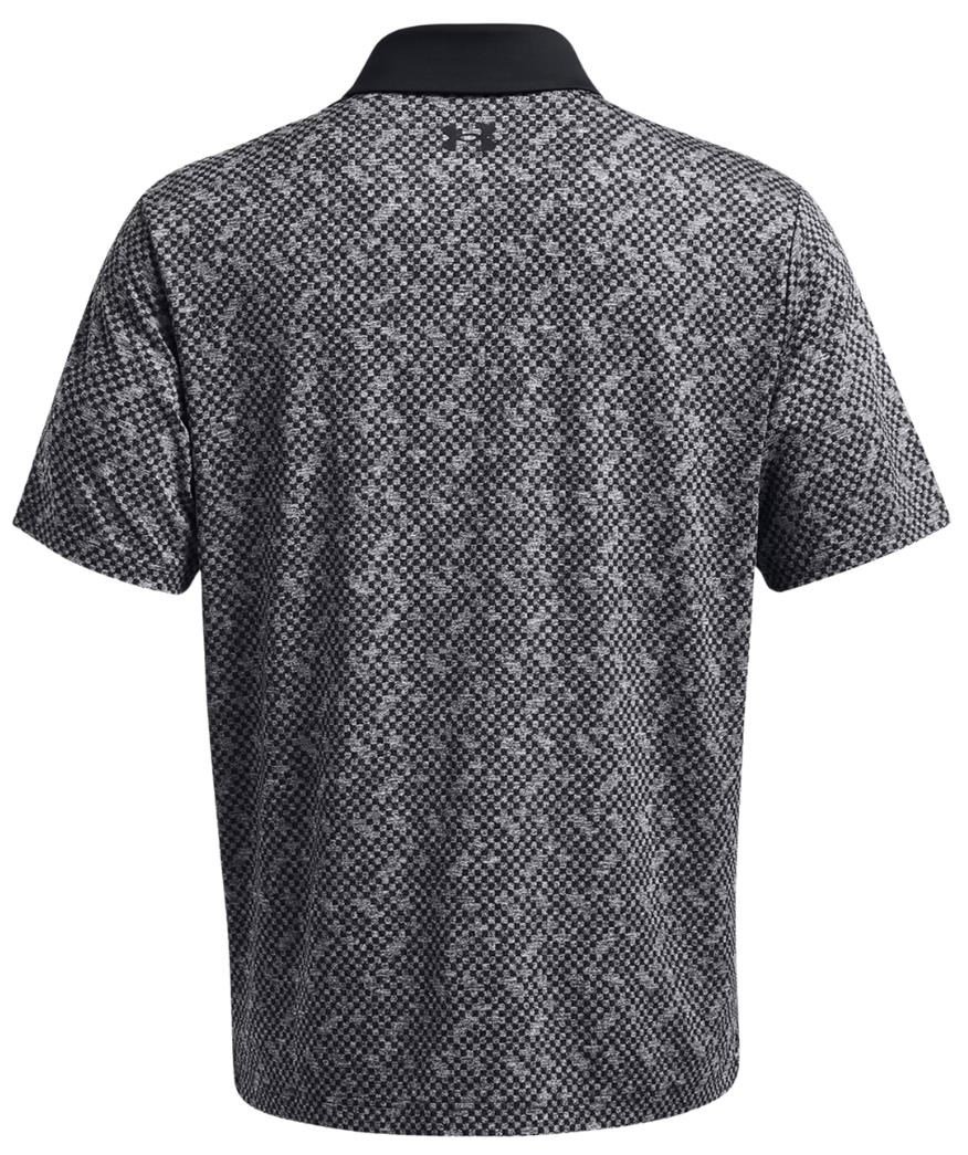 Under Armour Playoff 3.0 Check Jacquard heren polo, zwart/wit