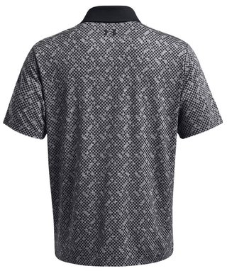 Under Armour Playoff 3.0 Check Jacquard heren polo, zwart/wit