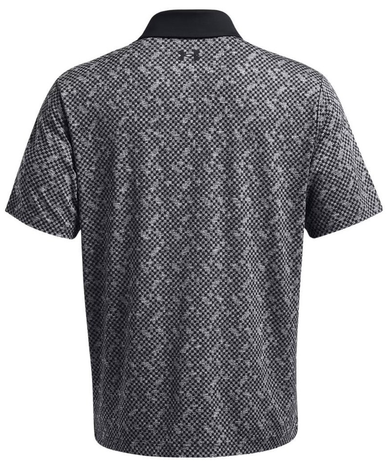 Under Armour Playoff 3.0 Check Jacquard heren polo, zwart/wit