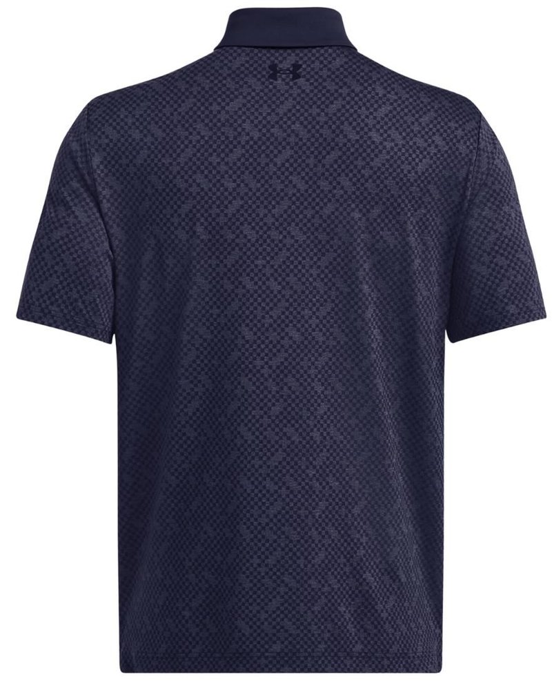 Under Armour Playoff 3.0 Check Jaquard heren polo, midnight navy