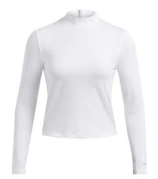 Under Armour Drive Long Sleeve Mock dames t-shirt, wit