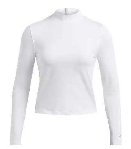 Under Armour Drive Long Sleeve Mock dames t-shirt, wit