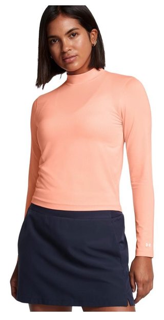 Under Armour Drive Long Sleeve Mock dames t-shirt, flare orange