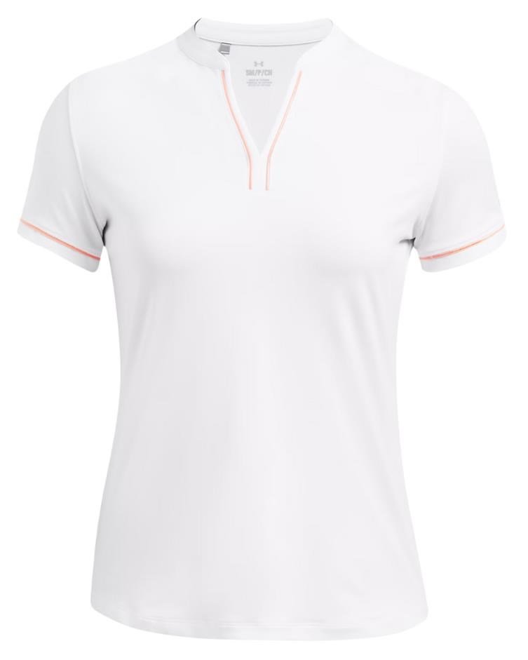 Under Armour Playoff 3.0 Novelty dames polo, wit/flarer orange