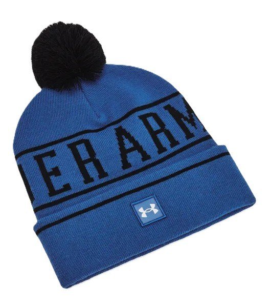 Under Armour Halftime Pom Beanie unisex wintermuts, blauw