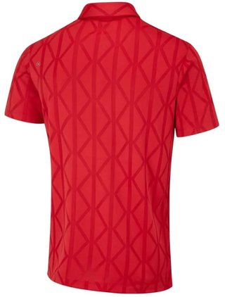 PING Lenny Jacquard heren polo, rich red