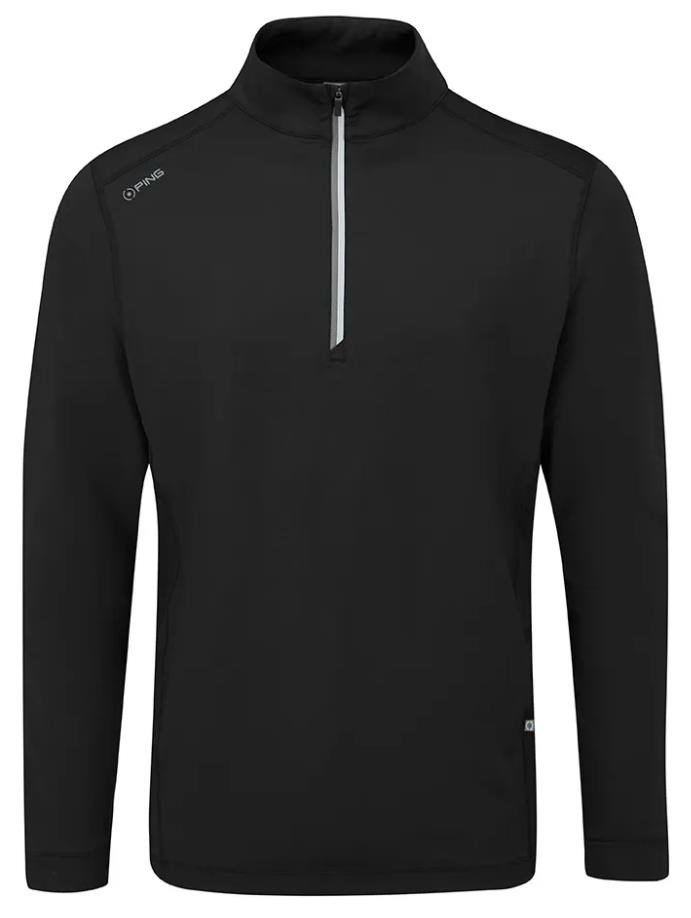 PING Latham Half Zip heren midlayer, zwart