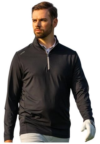 PING Latham Half Zip heren midlayer, zwart