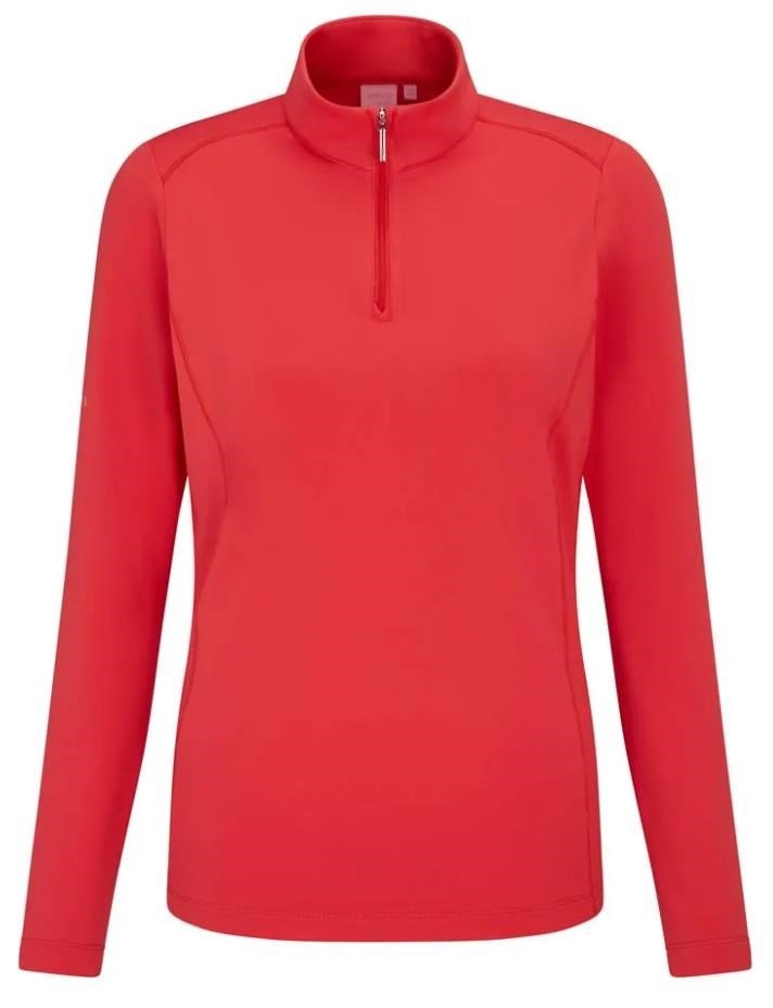 PING Aveline Half Zip dames sweater, cayenne