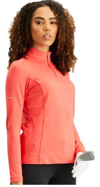 PING Aveline Half Zip dames sweater, cayenne