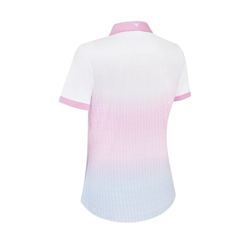 Callaway Chev Gradient Short Sleeve dames polo, brilliant white