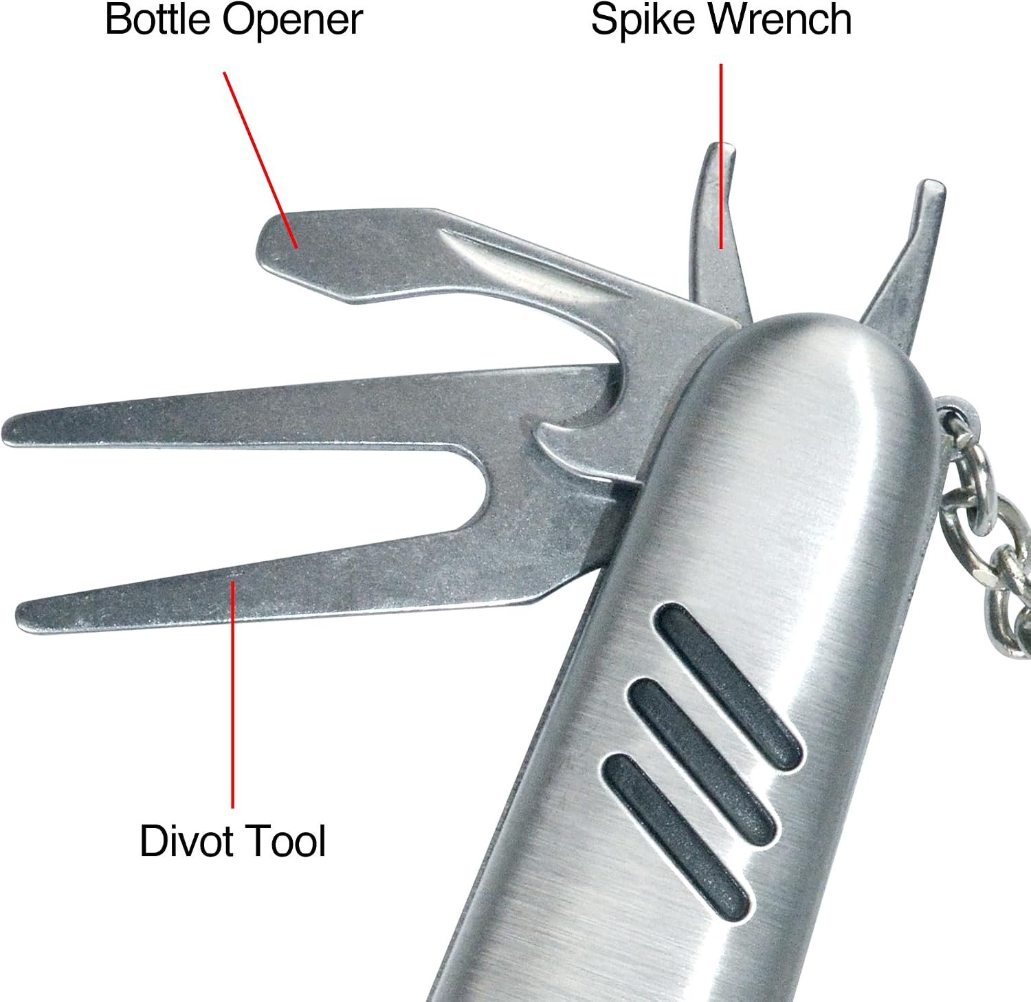 PGA Tour Multi-Tool Outil Polyvalent divot tool, zilver