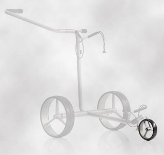JuStar voorwiel voor JuStar Silver elektrische trolley, titanium velg, zwarte band