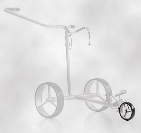 JuStar voorwiel voor JuStar Silver elektrische trolley, titanium velg, zwarte band