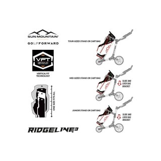 Sun Mountain Ridgeline 3 handmatige golftrolley, roze