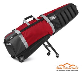 Sun Mountain Club Glider Meridian reishoes, zwart/staal/rood