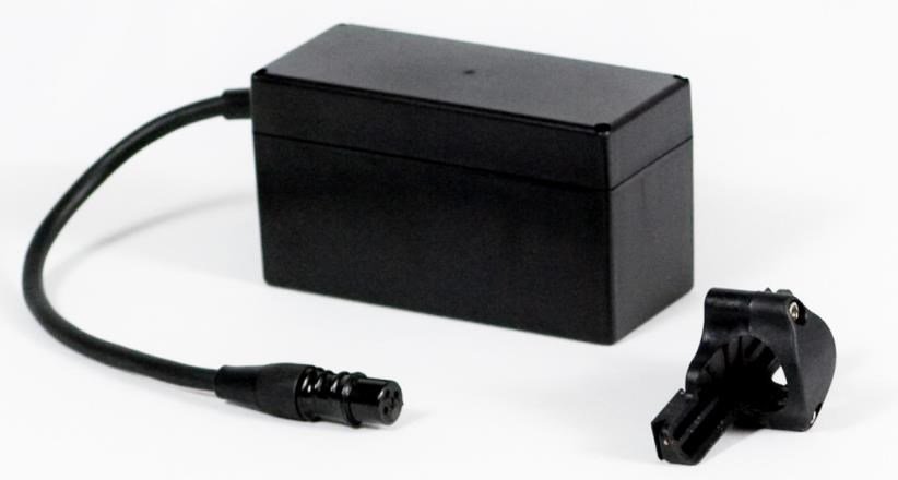Davies Caddy Lithium batterij 9Ah, vooras bevestiging, trolley accessoire, zwart