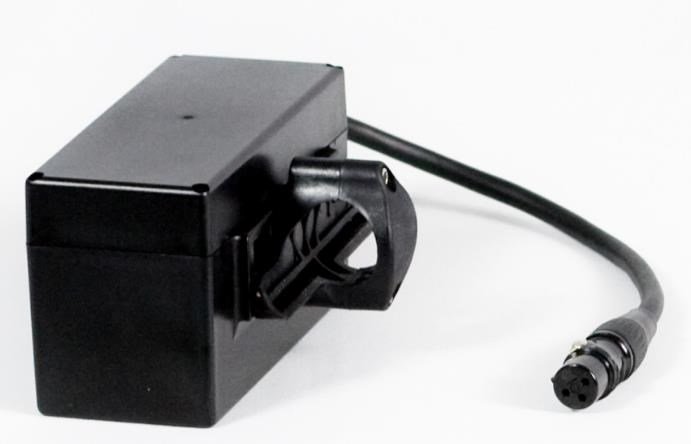 Davies Caddy Lithium batterij 9Ah, vooras bevestiging, trolley accessoire, zwart
