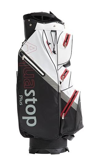 JuCad Aquastop Plus Facelift cart bag, zwart/wit/rood