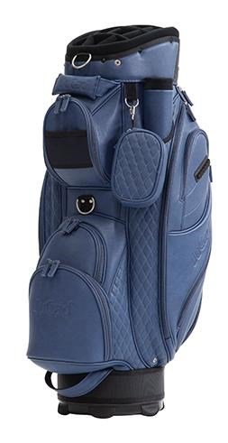 JuCad Style cart bag, donkerblauw/leder optiek