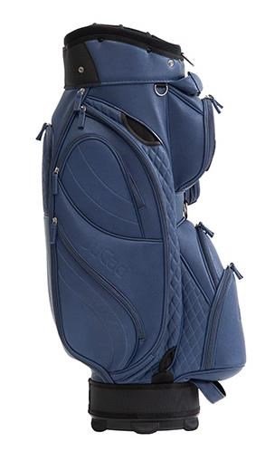 JuCad Style cart bag, donkerblauw/leder optiek