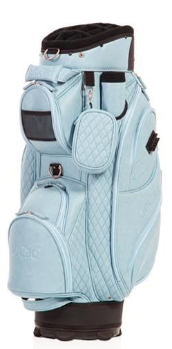 JuCad Style cart bag, helder blauw/leder optiek