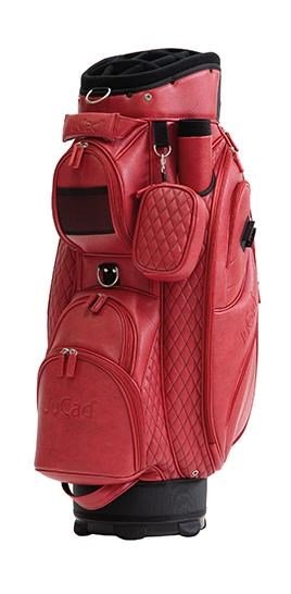 JuCad Style cart bag, rood/leder look
