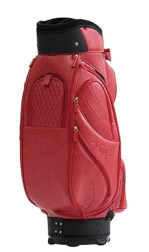JuCad Style cart bag, rood/leder look