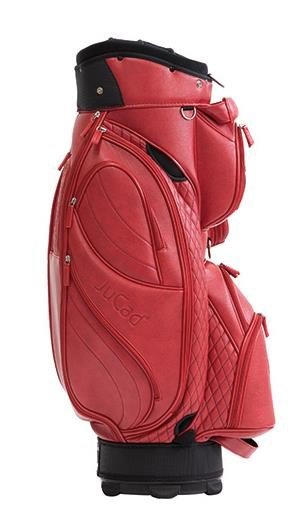 JuCad Style cart bag, rood/leder look