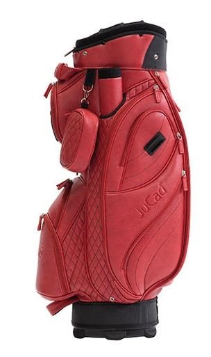 JuCad Style cart bag, rood/leder look