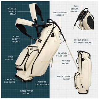 Sunday Golf Ryder S-Class stand bag, crème