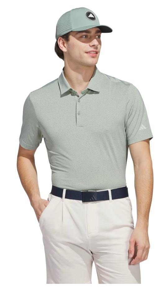 Adidas Ultimate365 Mini Bunker heren polo, silver green