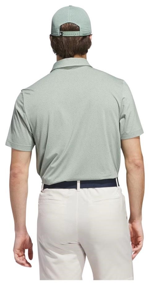Adidas Ultimate365 Mini Bunker heren polo, silver green