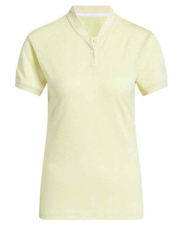 Adidas Ultimate365 Diamond Jacquard dames polo, powder yellow