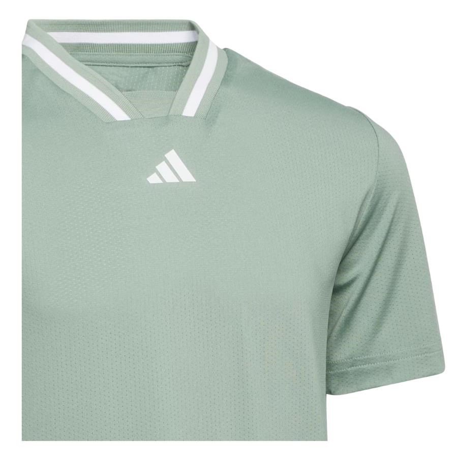 Adidas Collar junior polo, silver green