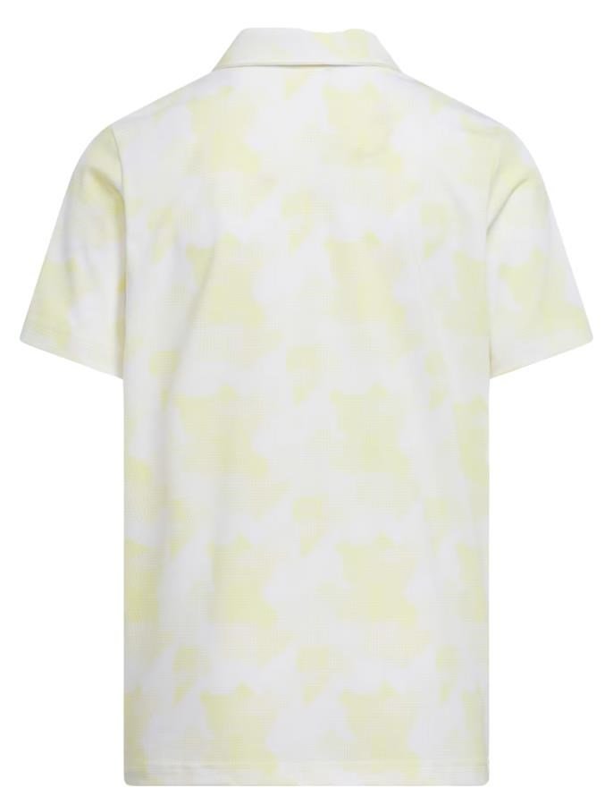 Adidas Printed Scripted junior polo, wit/poedergeel